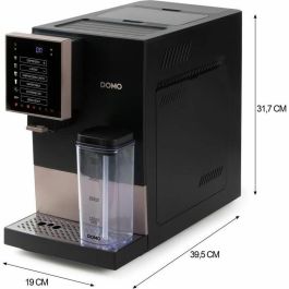 Domo DO743K Cafetera espresso automática con molinillo 1350 W 19 bar 125 g de café Negra
