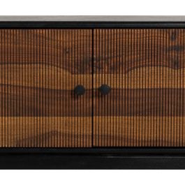 Mueble Tv Marrón-Negro Madera Salón 160 X 40 X 50 cm