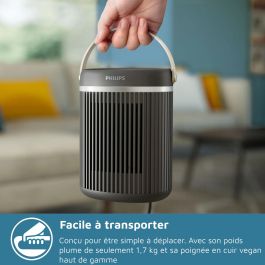 Philips Calefactor Eléctrico Serie 3000, 2000 W, Redondo, Gris Oscuro, PHI1738150131337