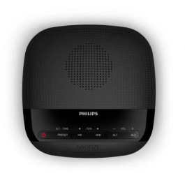 Philips Radiodespertador TAR3205/12 con Radio FM, Alarma Dual y Pantalla LED