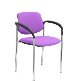 Silla Piqueras Y Crespo Villalgordo Confidente Brazos Fijos Chasis Cromo Asiento Y Respaldo Tapizados Bali Lila Precio: 169.89000039. SKU: S5703362