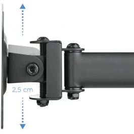 TooQ Soporte de Mesa para 3 Monitores DB1327TN-B | Giratorio, Inclinable | Pantallas 13'-27' | Hasta 8kg por Brazo