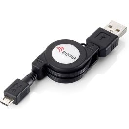 EQUIP Cable USB-A 2.0 a Micro B, enrollable, 1m, negro Precio: 19.68999967. SKU: B1HL423HPW
