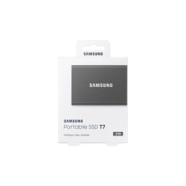 Samsung Disco Duro Externo SSD 2TB T7 NVMe USB-C 3.2 Gen 2, Gris, Lectura 1050MB/s, Escritura 1000MB/s Samsung Disco Duro Externo SSD 2TB T7 NVMe USB-C 3.2 Gen 2, Gris, Lectura 1050MB/s, Escritura 1000MB/s