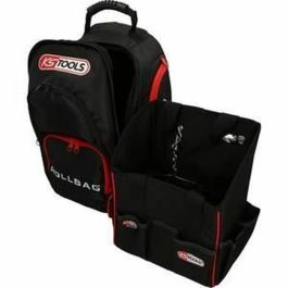 KS TOOLS ROLLBAG Mochila Portaherramientas con Sistema de Carro, Brazo Telescópico y Correas Ergonómicas, Reforzada Kevlar