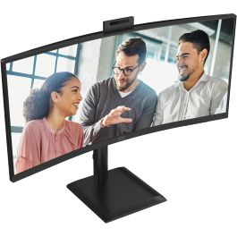 AOC CU34E4CV Monitor Curvo 34 Zoll WQHD 1440p 120 Hz USB-C Power Delivery 90W Negro
