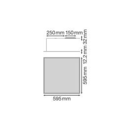 LEDVANCE LVE-4058075149502 Panel LED Cuadrado Empotrable 600x600mm 36W 4320Lm 4000K IP54, Apto para Hospitales y Cocinas