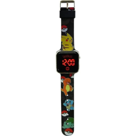 Kids Euroswan Reloj Digital Pokemon con Luz LED y Funciones - 3,5cm