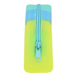 Safta Portatodo Cuadrado de Silicona Tricolor con Colores Amarillo, Azul y Verde 18,5x7,5x5,5 cm
