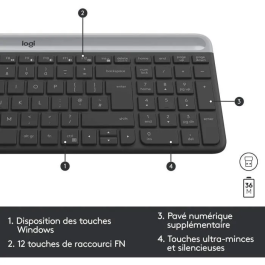 Logitech MK470 Teclado y Mouse Inalámbricos Ultrafinos y Silenciosos con Receptor USB de 2.4 GHz y Diseño Compacto