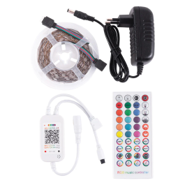 Kit Tira LED RGB 36W 1.500 Lm 150 LEDs 5 Metros con Control Bluetooth IP20, Transformador y Controlador Incluido CA-KITRGB-5M Precio: 18.8899997. SKU: B1CQMN5LSD