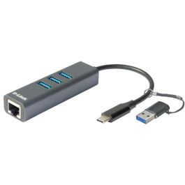 D-Link Hub USB Tipo C con 3 Puertos USB 3.2 Gen 1 y Ethernet Gigabit Precio: 37.50000056. SKU: S0235751