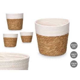 Giftdecor Set 3 Cestos Redondos 22x22x19 cm Blanco Papel Fibra Natural (Set de 6) Precio: 35.88999997. SKU: B1D3L2BAFT