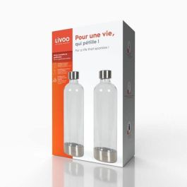 Juego de 2 botellas carbonatadas - LIVOO - DOM464AC1 - 2 x 1L - Compatible con LIVOO DOM464 - Botella PET Juego de 2 botellas carbonatadas - LIVOO - DOM464AC1 - 2 x 1L - Compatible con LIVOO DOM464 - Botella PET