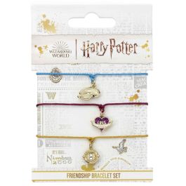 THE CARAT SHOP Set 3 Pulseras Amistad Snitch Dorada Harry Potter, Pócima del Amor, Giratiempo en Aleación de Zinc y Nailon
