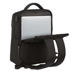 Safta Business Mochila para portátil de 15,6" con USB y 2 bolsillos, Negra, 31x44x13cm