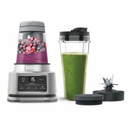 Ninja CB100EU Batidora de Vaso Foodi Standmixer 0.7L con Función de Impulso y Picahielos 1100W Negro/Acero Inoxidable
