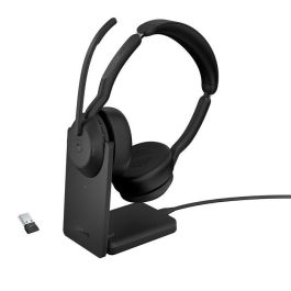 Jabra Link380a Evolve2 55 MS Stereo Stand Auriculares Inalámbricos/Alámbricos Diadema Negro Optimizados Microsoft Teams
