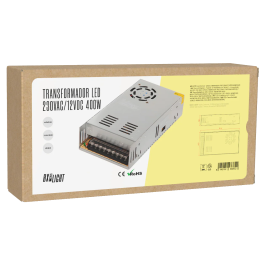 BX3 LIGHT Transformador Fuente de Alimentación AC/DC Convertidor 230 VAC a 12VDC 400W 33A IP25, para Tiras LED e Iluminación
