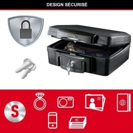 Master Lock Caja Fuerte Ignífuga e Impermeable 4,9L - Protección 30 Minutos Fuego Documentos y Medios Digitales con Llave