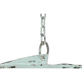 DKD Home Decor Metal fishes 2c24 Pez Portavela Decorativo Azul Celeste Metal 63 x 46 x 9 cm