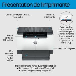 HP Impresora LaserJet M209d - Láser Monocromo, 29 ppm, Duplex Automático, Seguridad, A4, Conectividad Móvil
