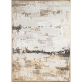 DKD Home Decor Cuadro Decorativo de Estilo Abstracto Moderno Diseño Urban para Pared Blanco Beige de Lienzo y Madera de Pino 180x130 cm Precio: 182.99000005. SKU: B16M8BAZ9H