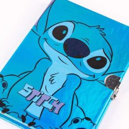 Cerdá Diario con Caja Stitch para Niños y Niñas, Edad 2-8 Años, Varios Idiomas, Color Azul