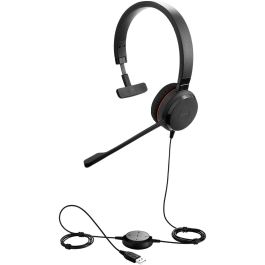 Jabra Evolve 20SE MS Auriculares Mono USB para Oficina/Centro de Llamadas con Cancelación de Ruido y Certificación Microsoft Teams