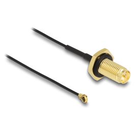 DeLOCK Cable Antena RP-SMA Hembra a MHF I Macho, 35 cm, Negro/Dorado, 1.13 mm, A Prueba de Salpicaduras, 50 Ω Precio: 24.50000014. SKU: B1KA9KX8TQ