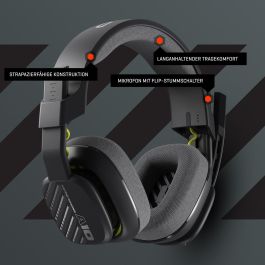 Logitech ASTRO Gaming A10 Gen 2 Auriculares gaming cableados con micrófono, jack 3.5 mm, Negros
