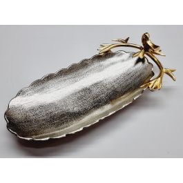 Centro Mesa DKD Home Decor Plateado Dorado 23x11x45 cm