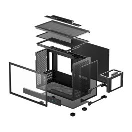 DeepCool CH160 PLUS Caja PC SFF Negro ABS/Vidrio Templado/SPCC