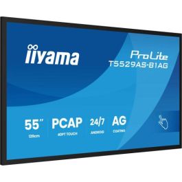 Iiyama T5529AS-B1AG Monitor Interactivo Profesional All-in-One 55" 4K UHD con Android 14, Pantalla Táctil 24/7, USB-C y WiFi