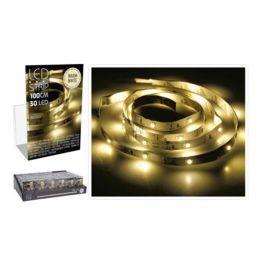 Tira de led 1m 30 leds blanco calido, a pilas Precio: 2.6899994. SKU: B1DZFSK593