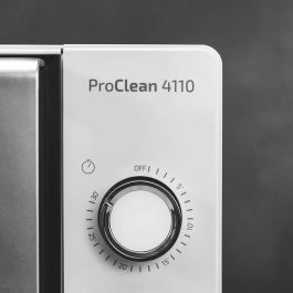 Cecotec 01547 Microondas ProClean 4110 de Encimera con Grill 800W, 23L, 700W, Ready2Clean, 3DWave, Plateado