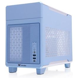 Thermaltake TR100 Mini Tower Caja PC Azul, Soporte Fuentes SFX, Radiadores 120/240mm, Ventiladores 120/140mm, Bahías 2.5"