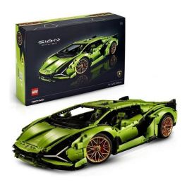 LEGO 42115 Technic Lamborghini Sián FKP 37 Kit de Construcción, Modelo Deportivo Verde Lima con Llantas Doradas