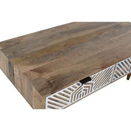 Mesa de Centro Home ESPRIT Blanco Madera de mango 115 x 60 x 40 cm Mesa de Centro Home ESPRIT Blanco Madera de mango 115 x 60 x 40 cm