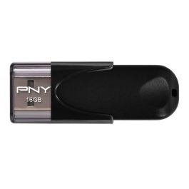 PNY Attaché 4 USB 2.0 de 16GB, Velocidad de Lectura 25 MB/s, Factor de Forma Tapa, Color Negro Precio: 20.50000029. SKU: B1D6STKKZV