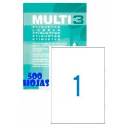 Multi-3 Etiquetas Adhesivas 210x297 mm Inkjet-Láser C-Rectos 1 X 500H Blanco Precio: 29.94999986. SKU: S8413484