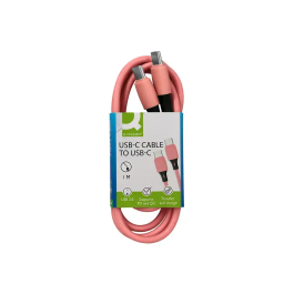 Q-connect Cable USB-C a USB-C PVC 1m Rosa