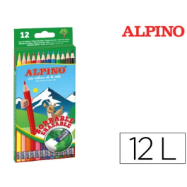 Alpino Lápices de Colores Borrables con Goma Caja de 12 Colores Surtidos Precio: 3.58999982. SKU: B15TK37Z3P