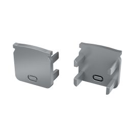 Perfíl Aluminio KIMERA-HELSE Anodizado Plata con Difusor Opal y Tapones 2,02M Perfíl Aluminio KIMERA-HELSE Anodizado Plata con Difusor Opal y Tapones 2,02M