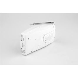 Elbe RF-52-SOB Radio Portátil Blanca AM/FM con Altavoz Integrado para Sobremesa, Fácil Uso y Diseño Elegante