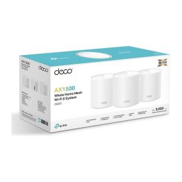 TP-Link Deco X1500 Sistema Mesh Wi-Fi 6 3-Pack, Punto de Acceso Doble Banda (2.4 GHz/5 GHz) 1500 Mbps, Color Blanco, 3 Unidades Incluidas