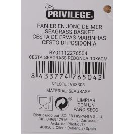 Cesta Redonda Seagrass 10x6 cm Privilege (24 Unidades) Cesta Redonda Seagrass 10x6 cm Privilege (24 Unidades)