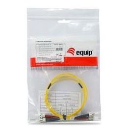 Equip 252237 Cable de Fibra Óptica Patch ST-ST Duplex OS2 Monomodo LSZH Amarillo 15m para Redes