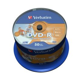 VERBATIM DVD-R 4.7Gb 16x Imprimible (Tarrina 50) Precio: 32.79000054. SKU: B1FJY6KQNA