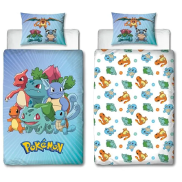 Pokemon AAARQ16165 Juego de Cama Reversible Pikachu y Starter Azul Microfibra 140x200 cm + 63x63 cm Precio: 28.49999999. SKU: B1AY4G9EKN
